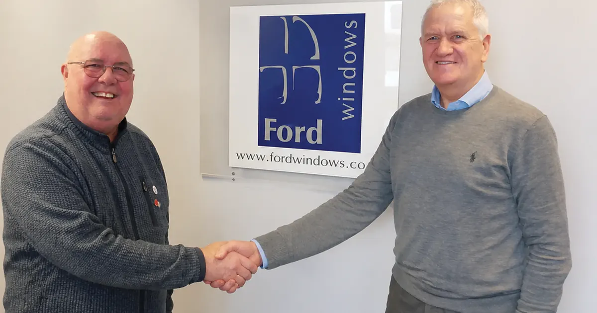 Philip Shackley, Managing Director at Ford Windows  Right and Tony Morrison, Key Account Manager at Eurocell